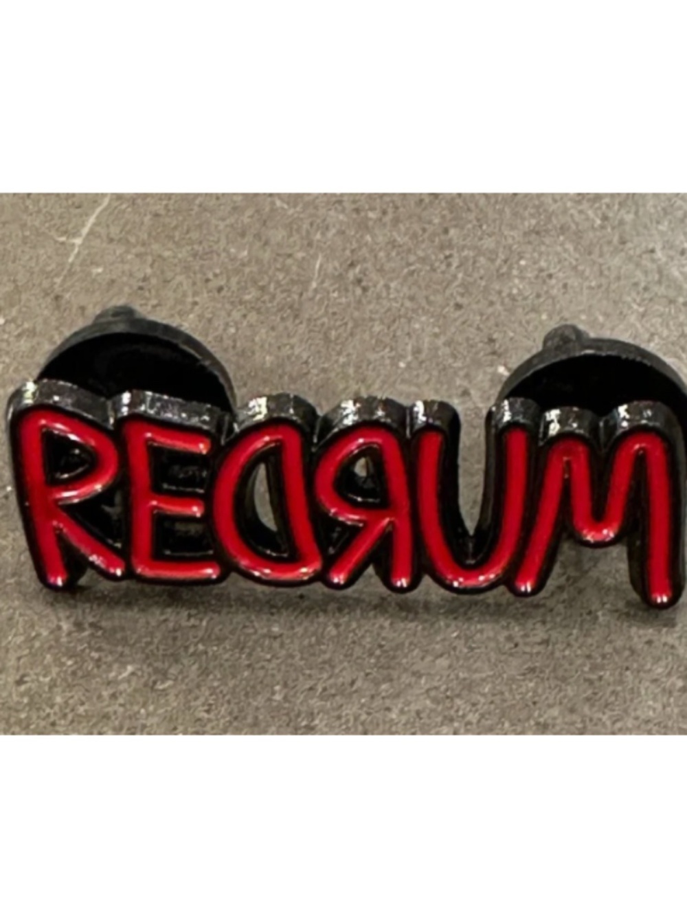 BOOK CLUB FAVOR - STEPHEN KING'S THE SHINING - REDRUM ENAMEL PIN